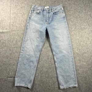 Agolde 90's Mid Rise Loose Fit Jeans Snapshot Size 29 Light Wash Straight Leg